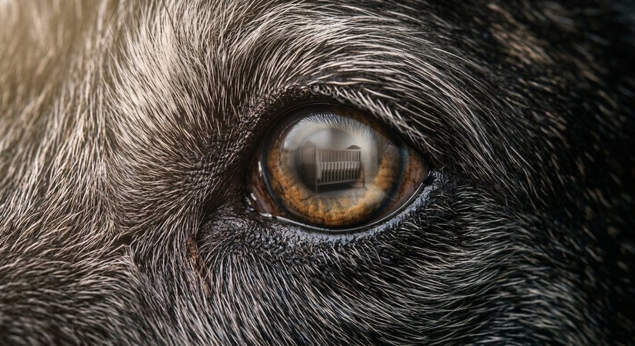 El mismo ojo; en el reflejo, una cuna.